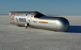 ck Attack streamliner from the U.S. Driver Sam Wheeler, speed 249 MPH