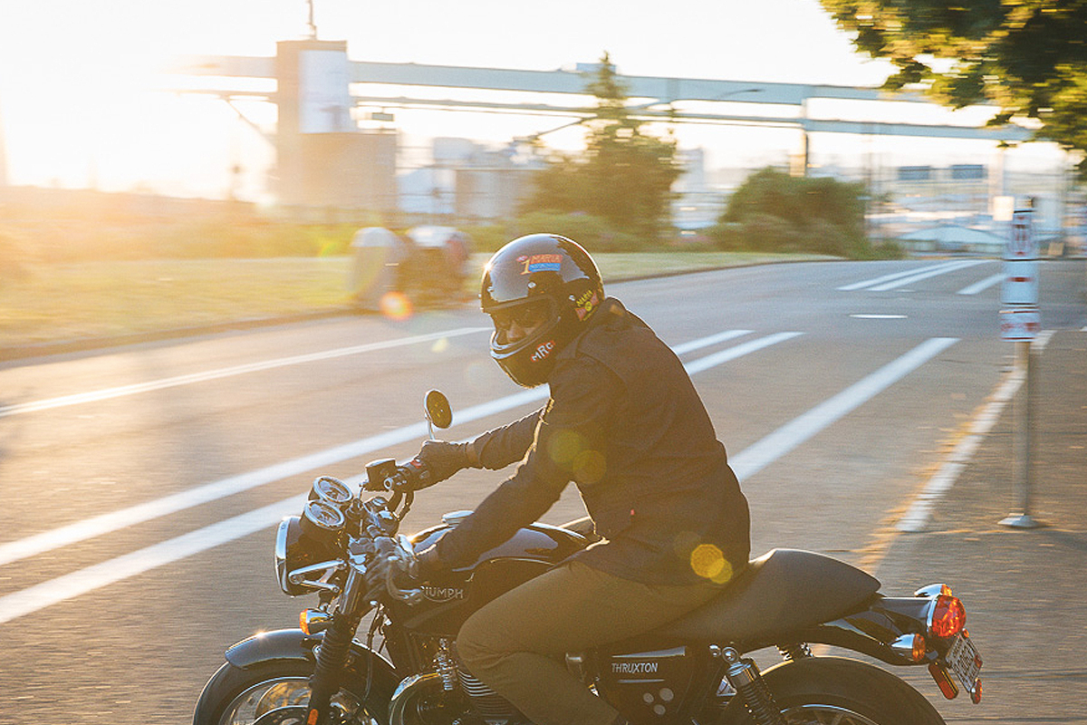 Pando M65 denim motorcycle jacket