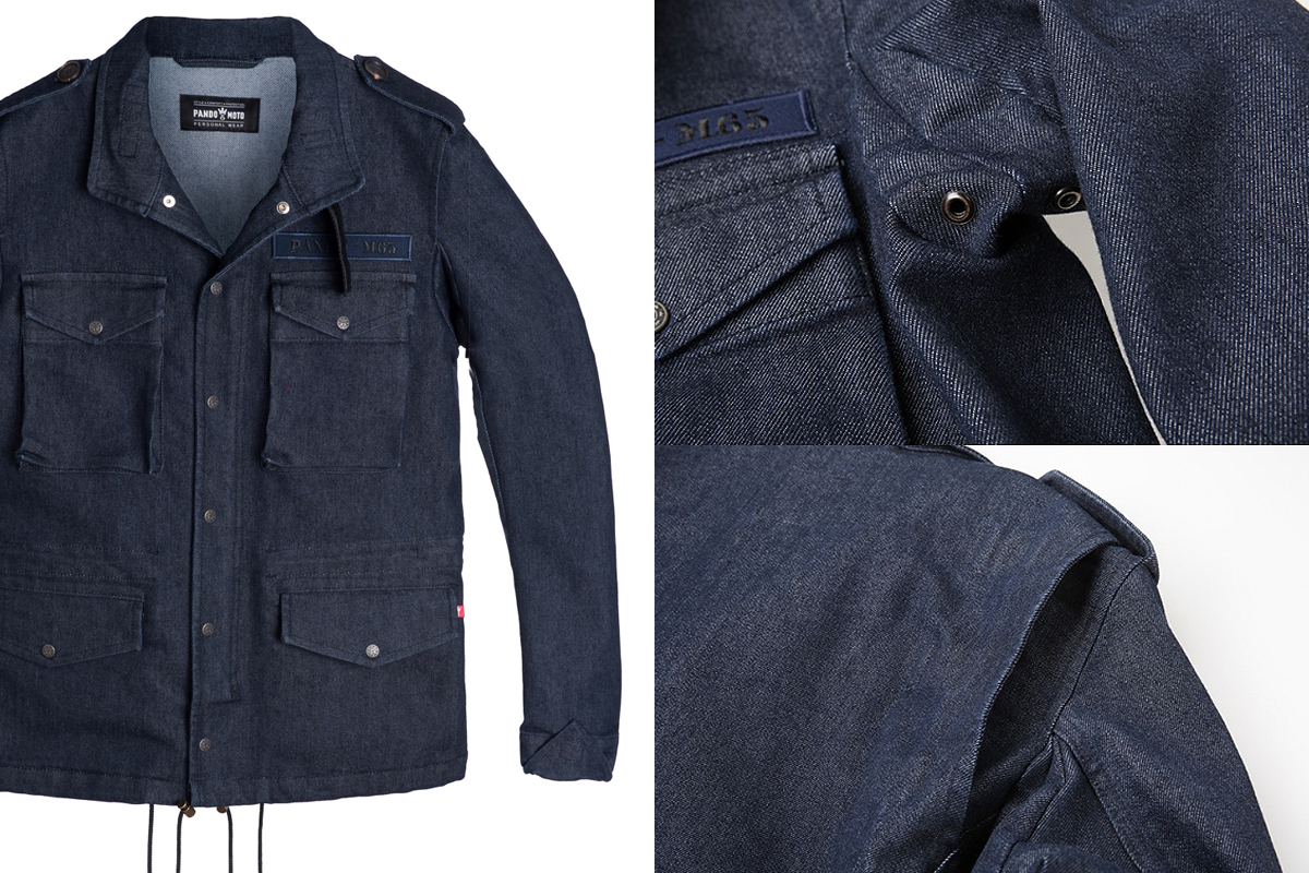 Pando M65 denim motorcycle jacket