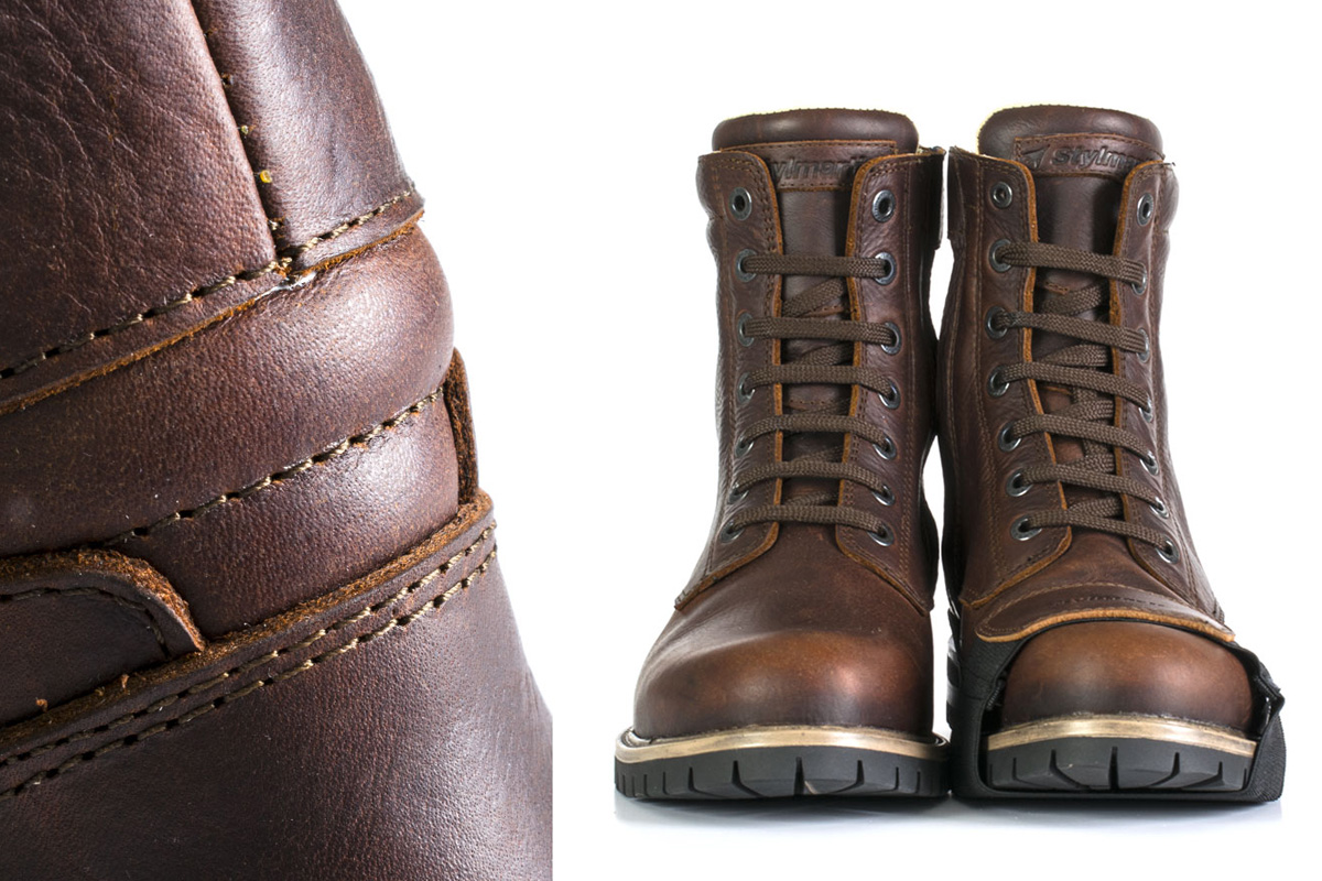 Bottes moto vintage Stylmartin Ace, chaussures biker, cafe racer