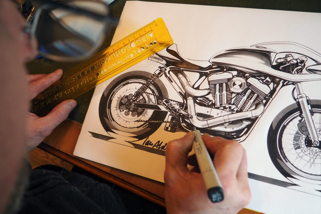 Caffeine fix - Barista Harley Davidson Sportster - Return of the Cafe ...