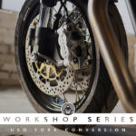 Cafe Racer Motorcycle front end conversion