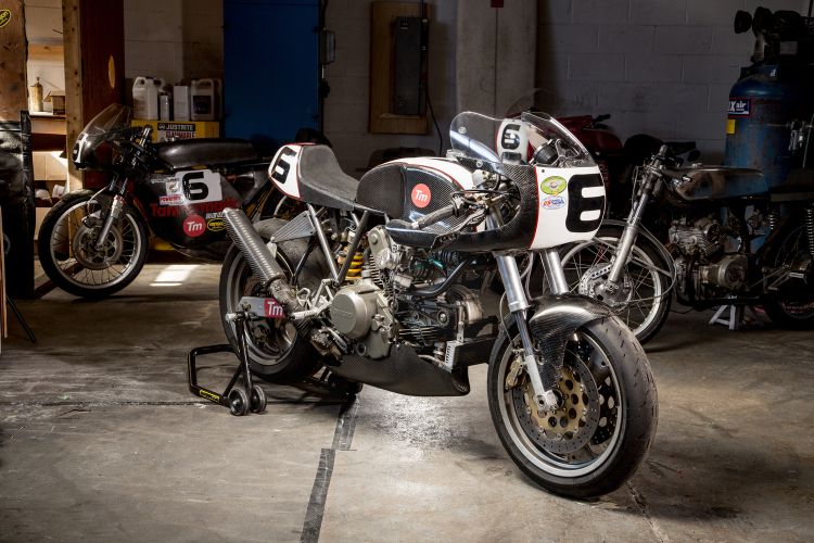 Tannermatic carbon bodied Ducati Monster race bike