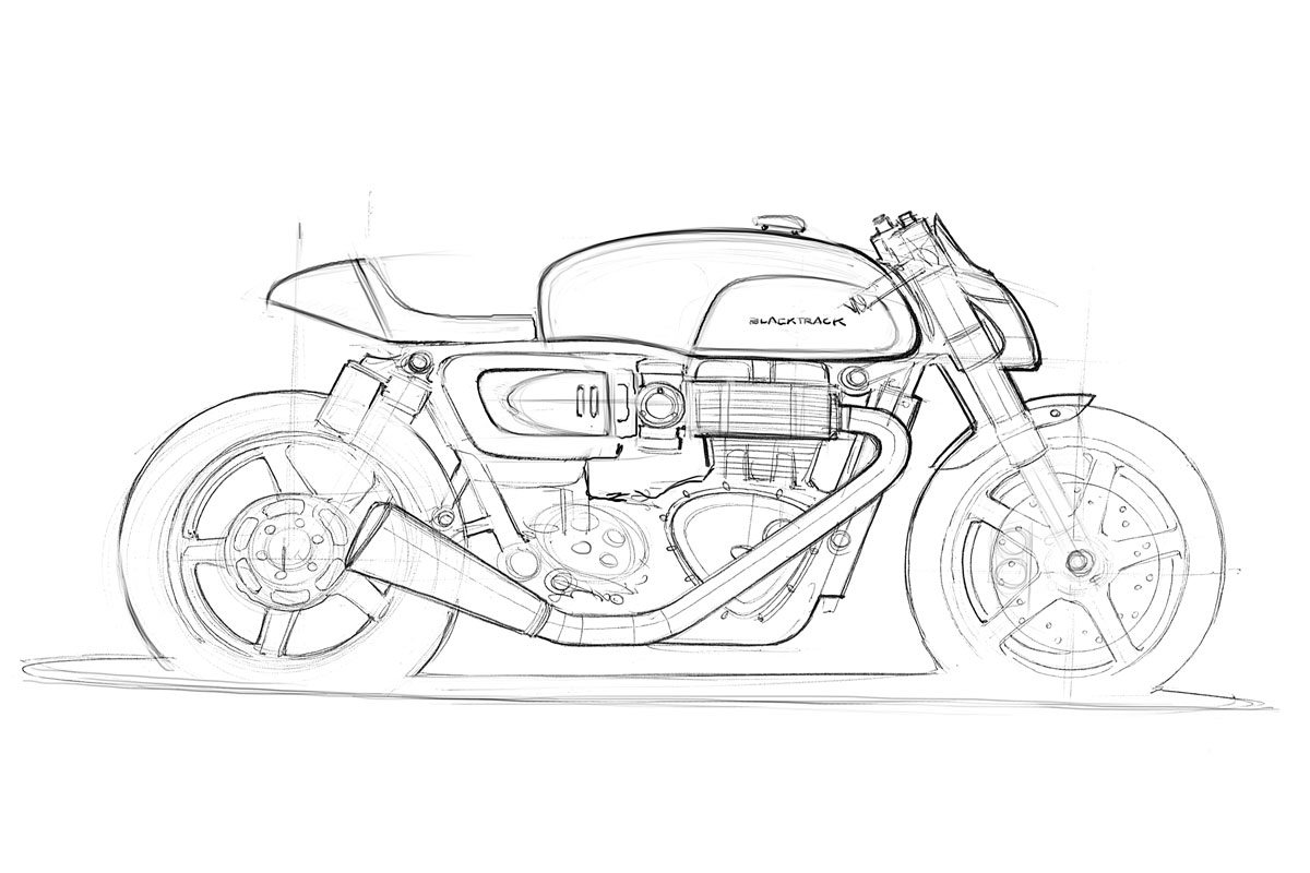 Triumph Thruxton R Manx cafe racer