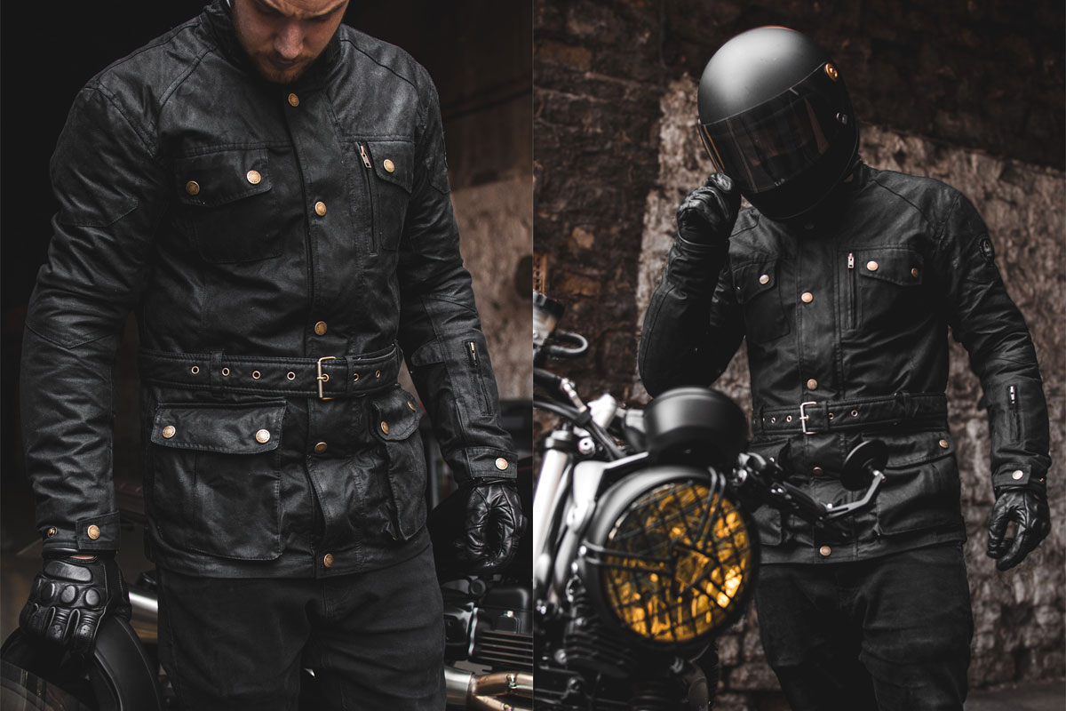 merlin wax cotton motorcycle jacket