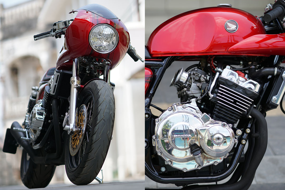 Honda cafe racer cb400 super four