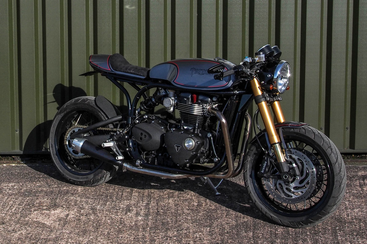 Thruxton featherbed cafe racer