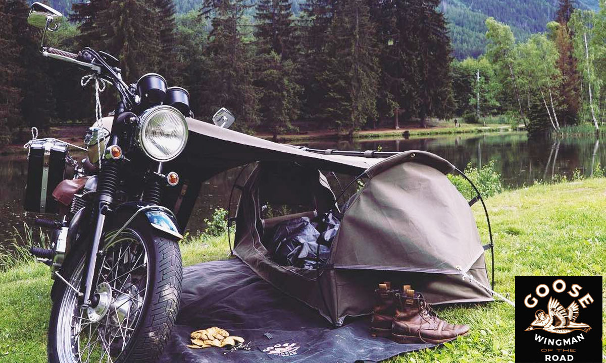 Goose motorcycle tent