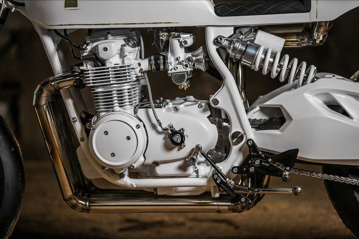 white honda cafe racer