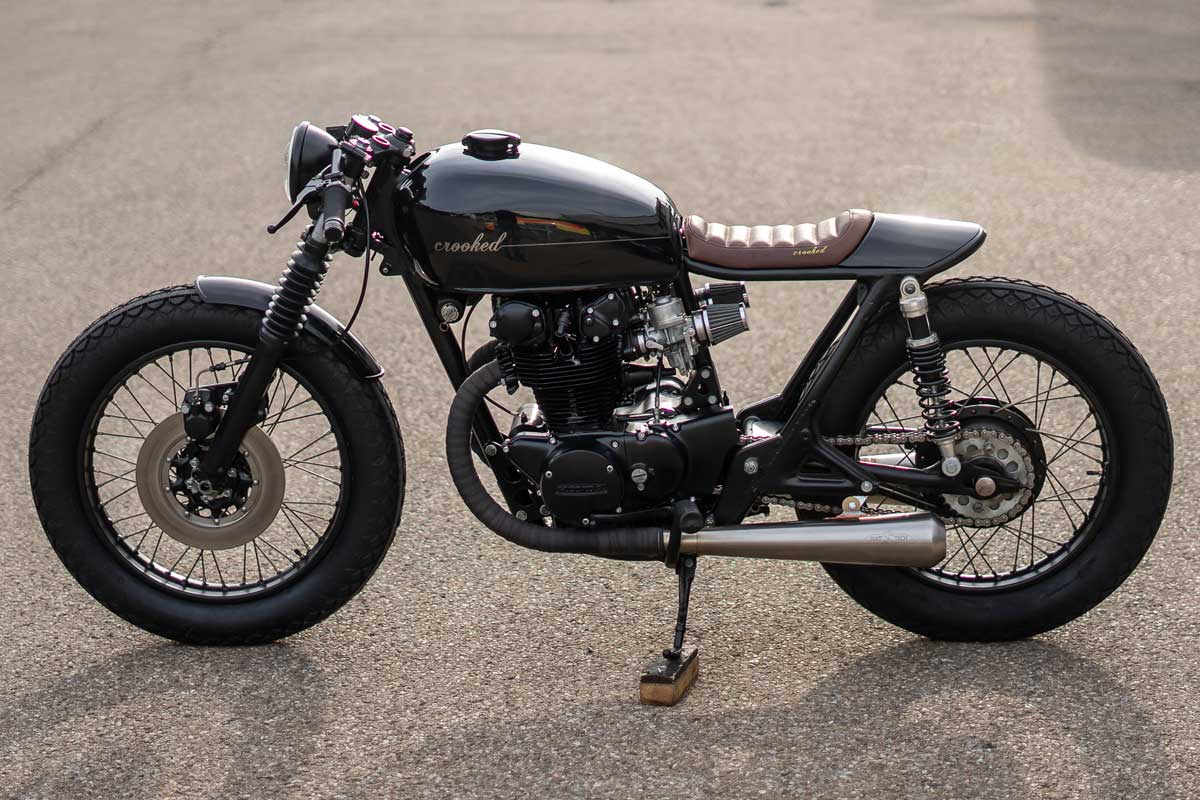 Crooked CB450 cafe racer