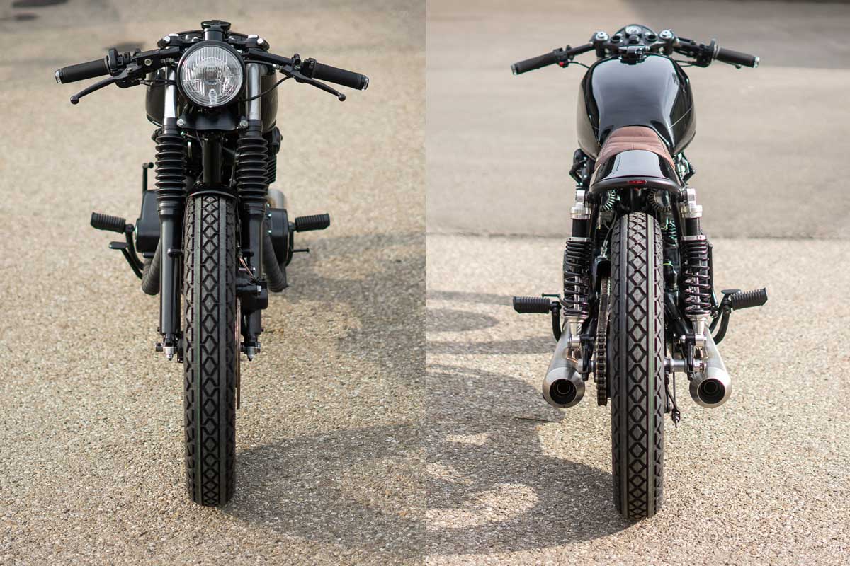 Crooked CB450 cafe racer