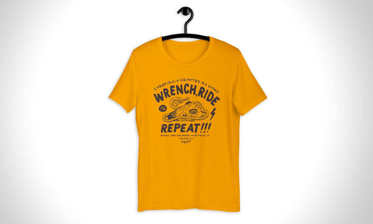 wrench ride repeat t-shirt