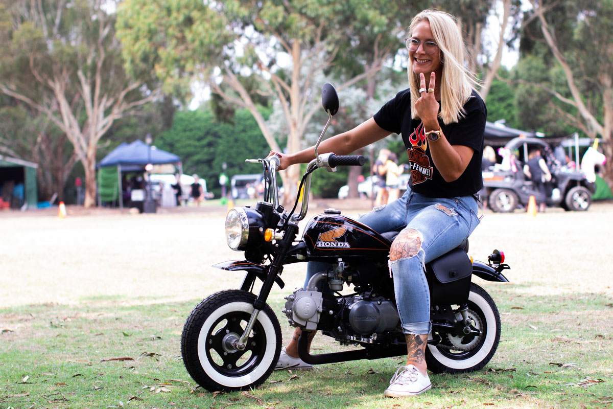 Women's motorcycle campout