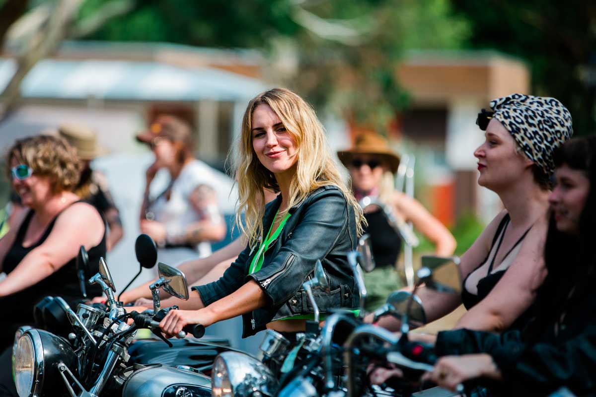 Women's motorcycle campout
