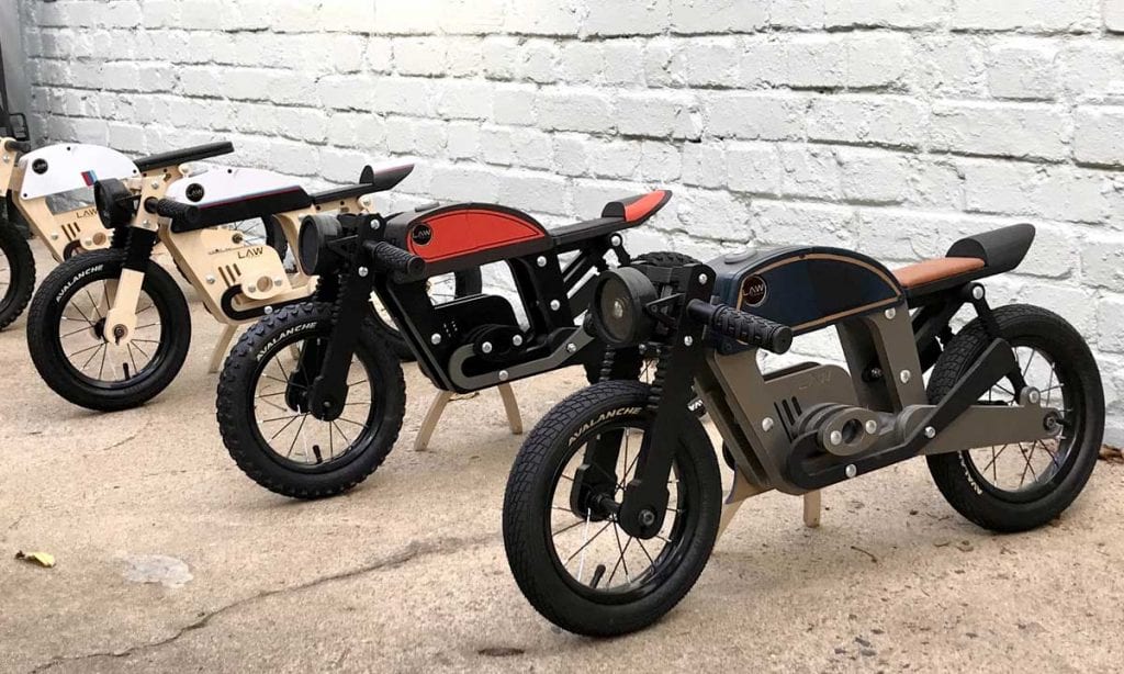 Kickstart them Young Lawless Balance Bikes Return of the Cafe Racers