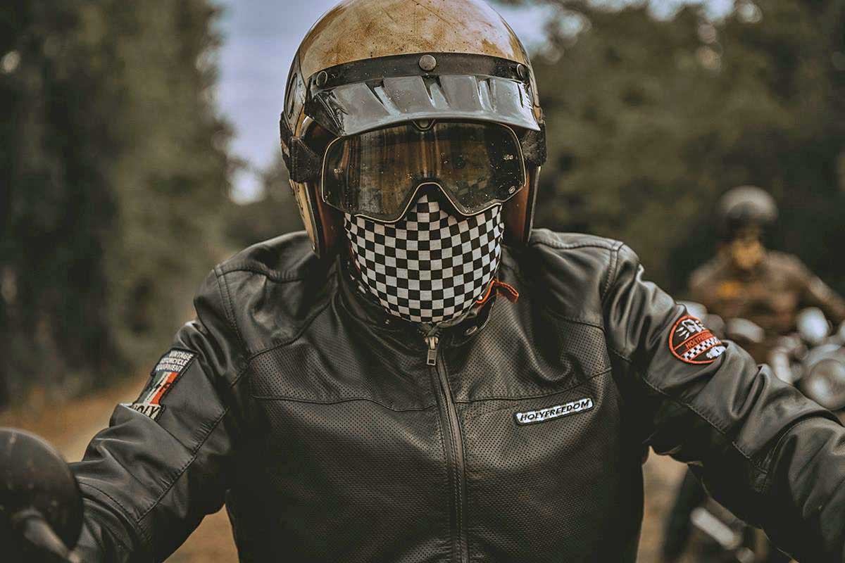 Holy Freedom Cafe Racer Motorcycle Neck Tube Bandana Stile 