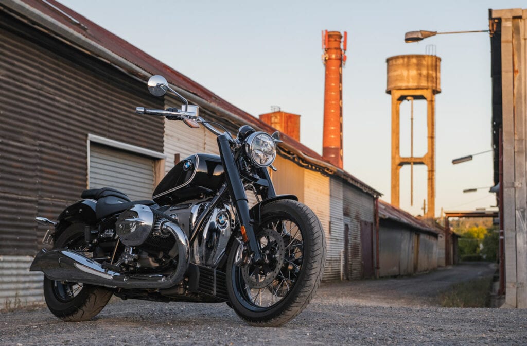 BMW R18 in an industrial yard