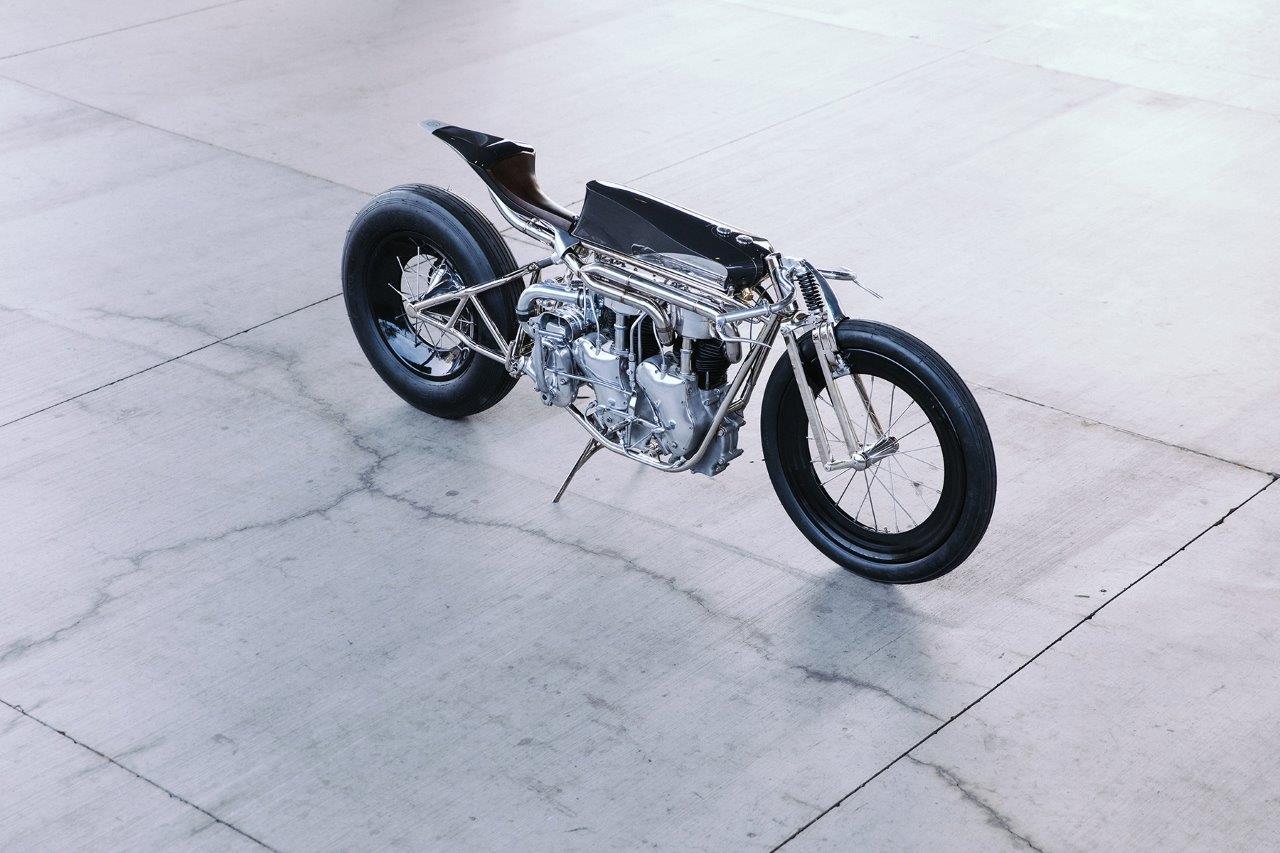 Max Hazan's Twin Velocette Engined Custom motorcycle