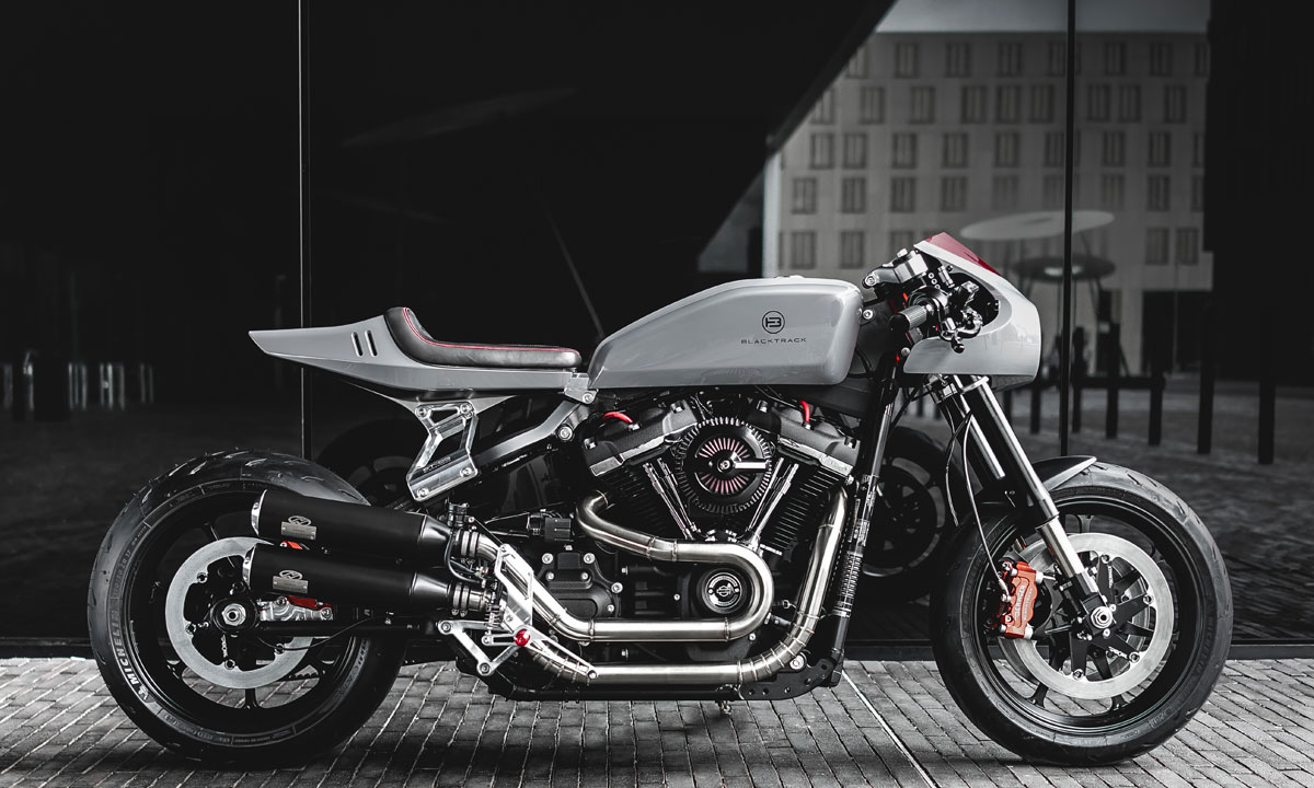 Blacktrack Motors Harley Fat Bob cafe racer