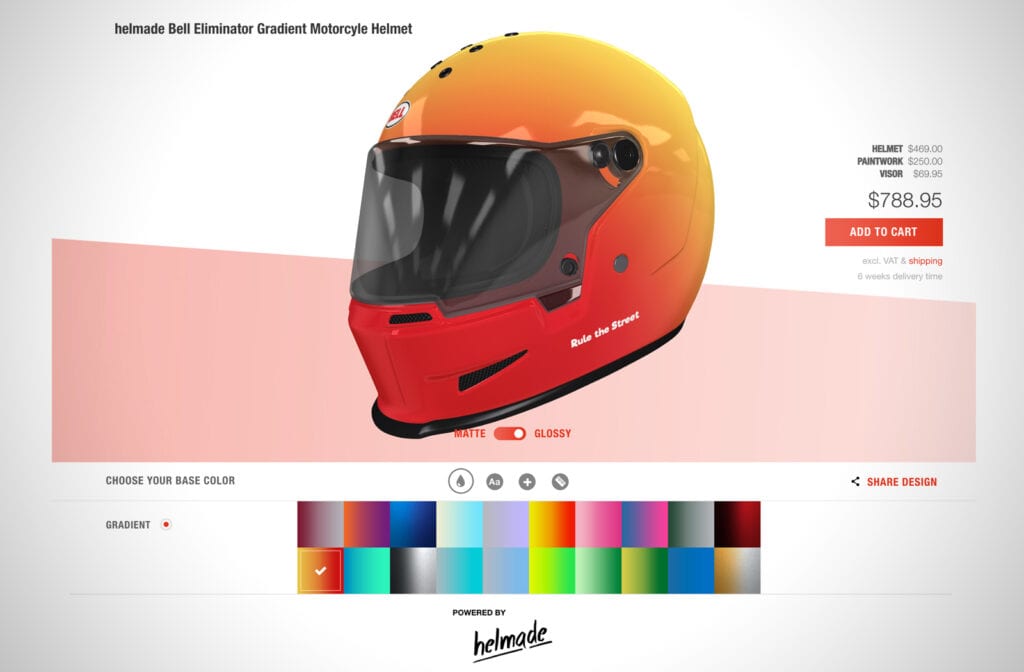 Helmade custom Bell Helmet