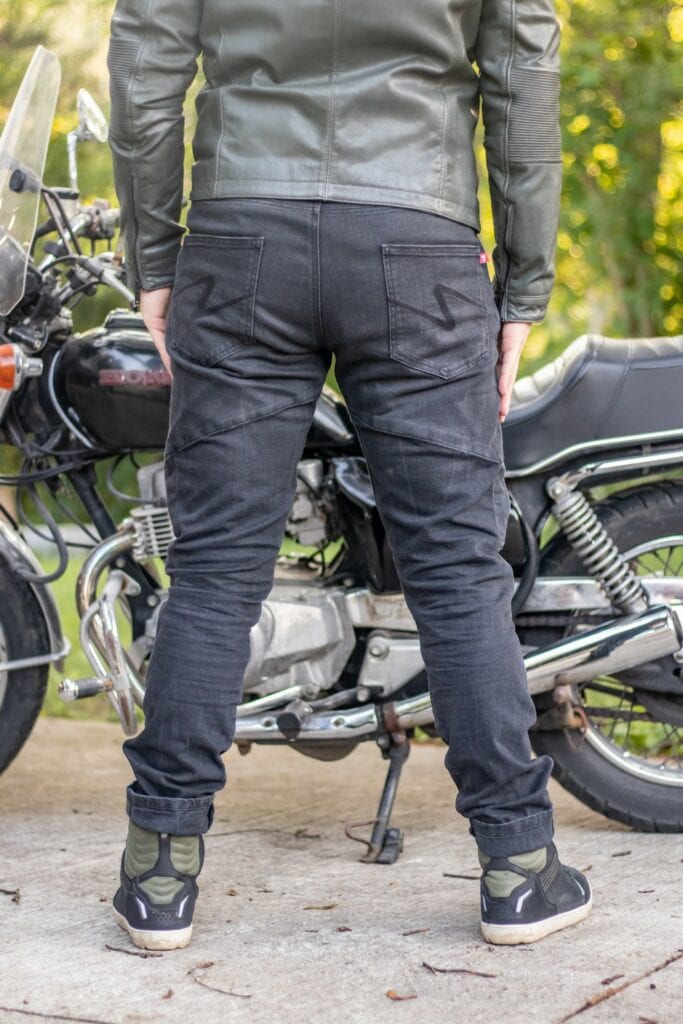 Rear view of Boss Dyn jeans