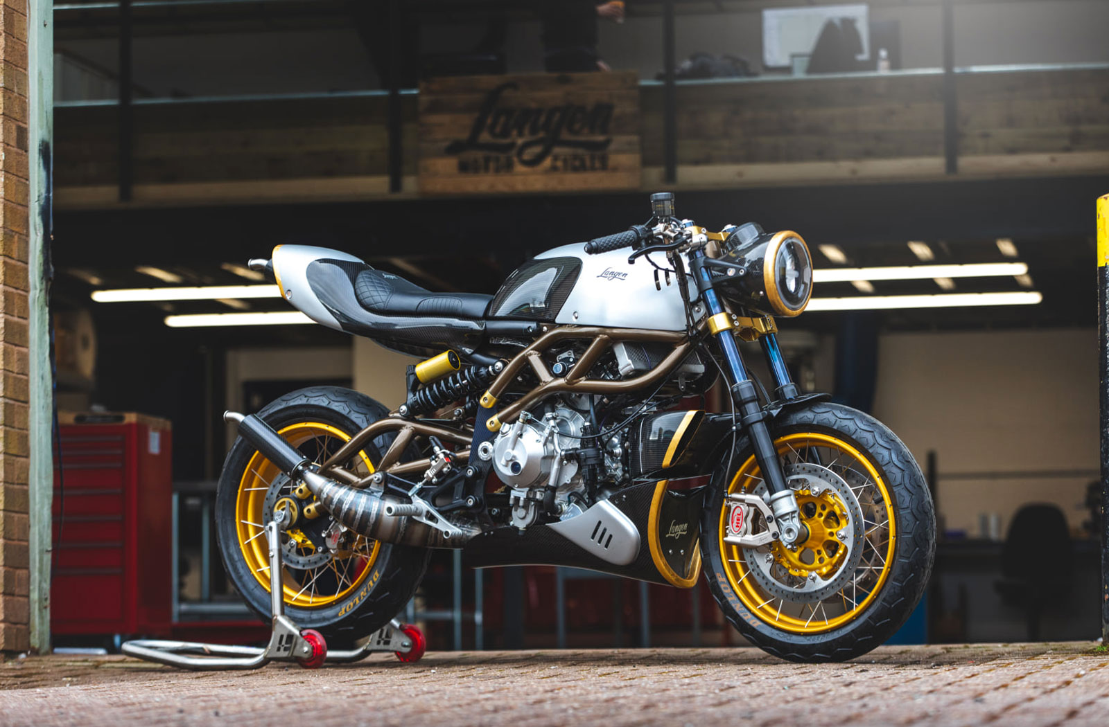 Langen Two Stroke cafe racer motorcycle