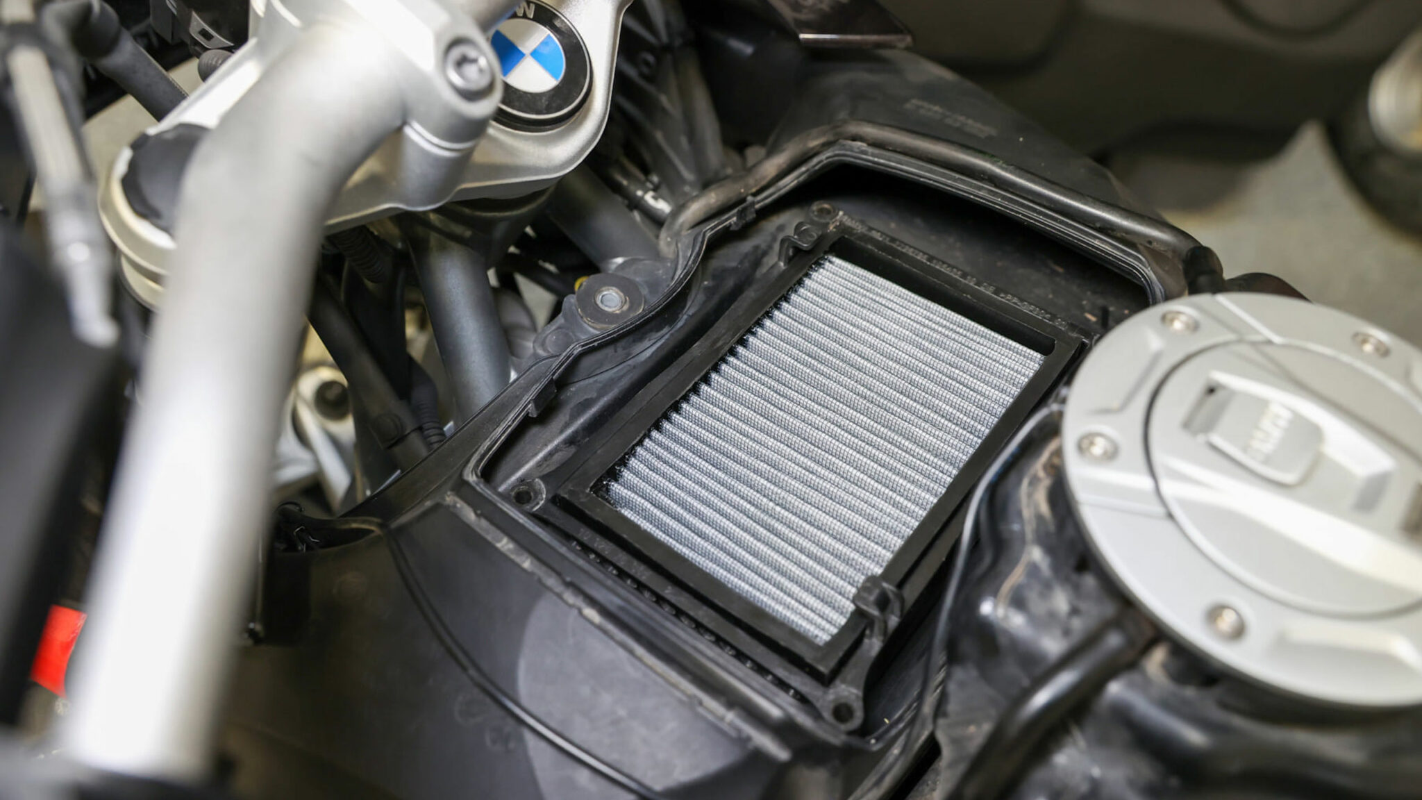 Dynojet panel filter on a BMW Comment: Image via Dynojet