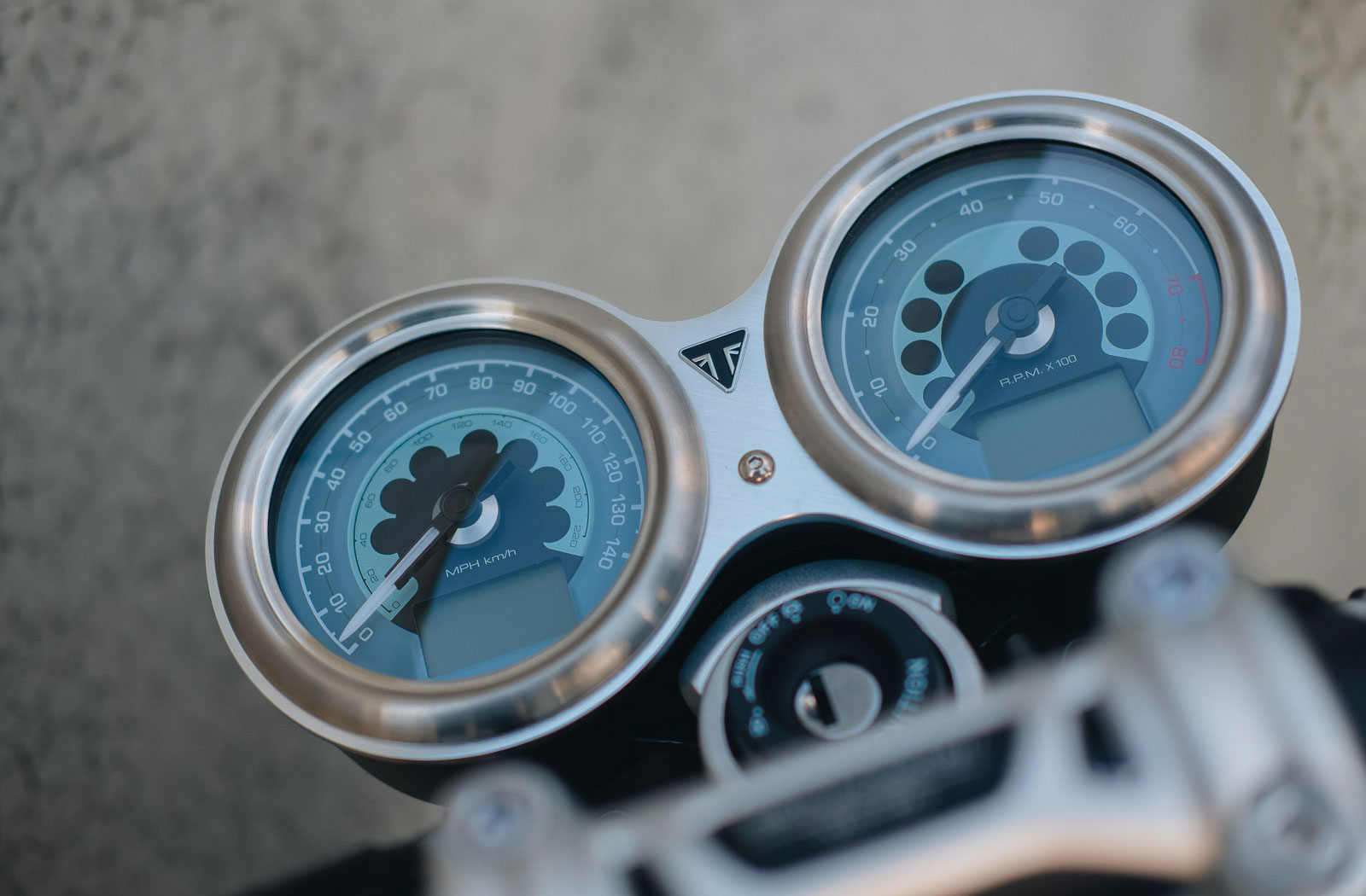 Triumph Breitling Speed Twin gauge design