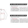 Size chart for Neowise Jacket by Andromeda Moto
