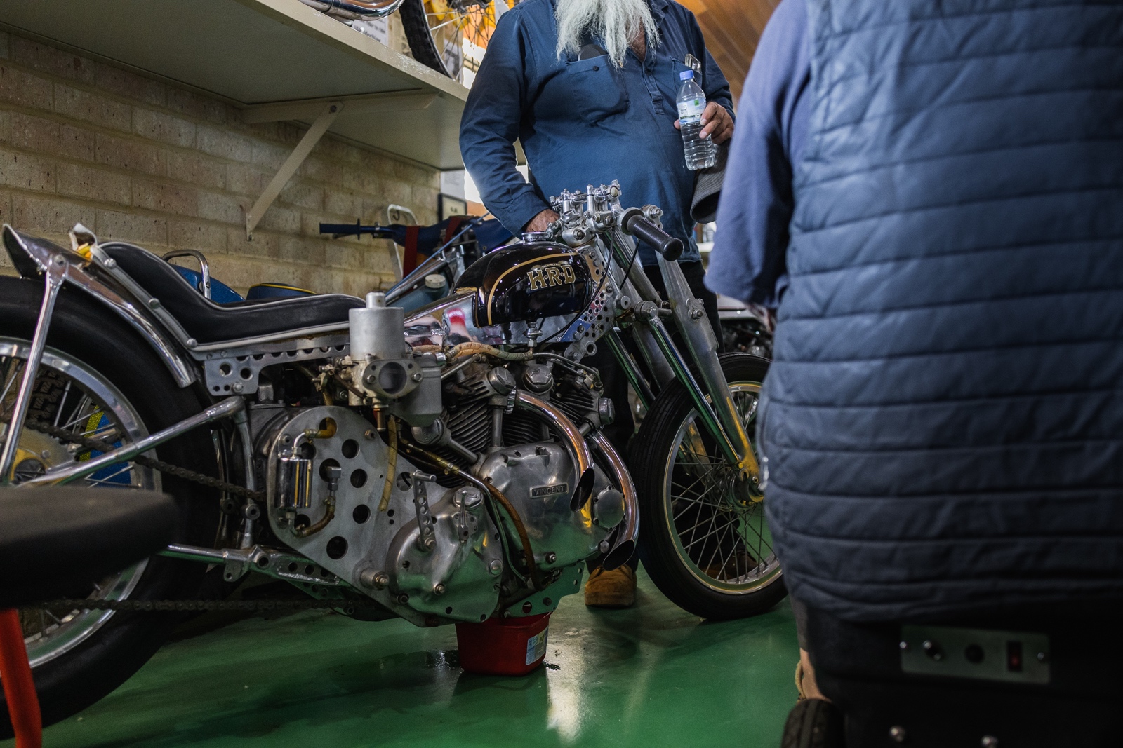 Detailed photo of Vincent HRD racing motorcycle