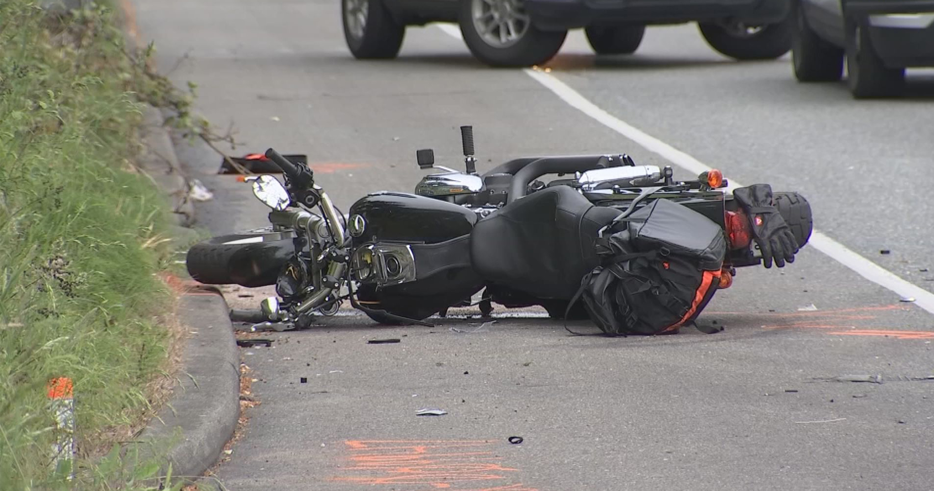 motorcycle accident with helmet