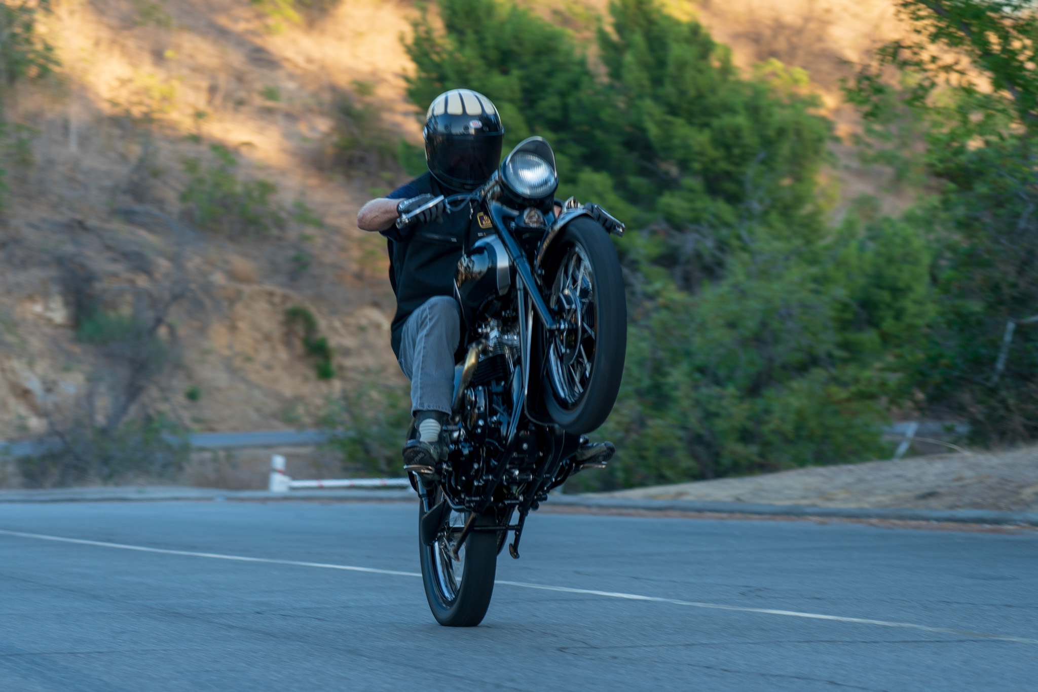 Jim “Wheely”Holley, taking Un Diente de Oro for a spin. Media courtesy of Gavin Brennan.